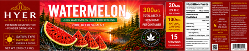 Watermelon Sativa Hyer 300 mg Container 15 Servings